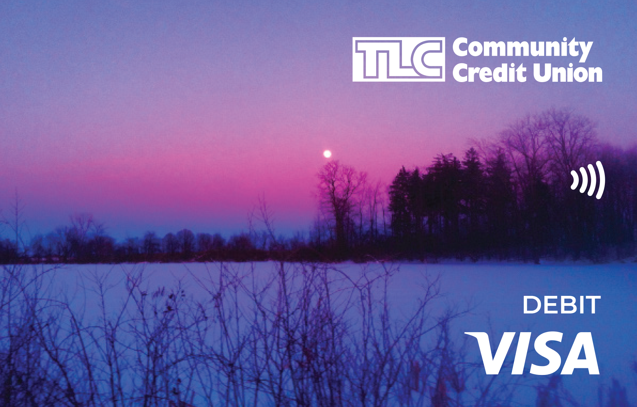 Debit Card Winter Sunset